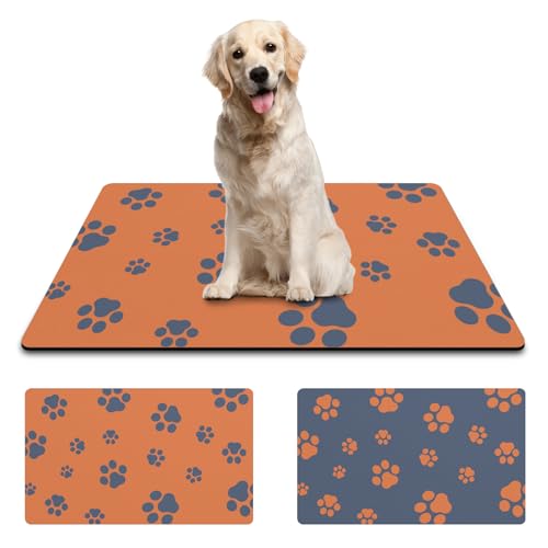 12"×20" Dog Food Mat (Orange / 12"×20")