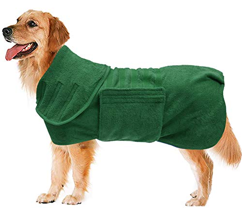 Dog Drying Coat (Medium / Green)