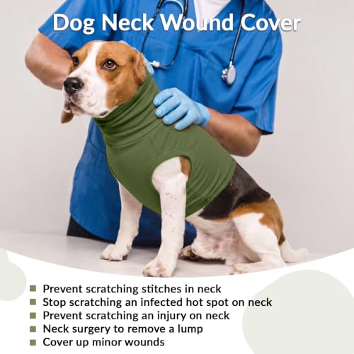 Dog Neck Bandage (OliveDrab / L(Chest: 24"))