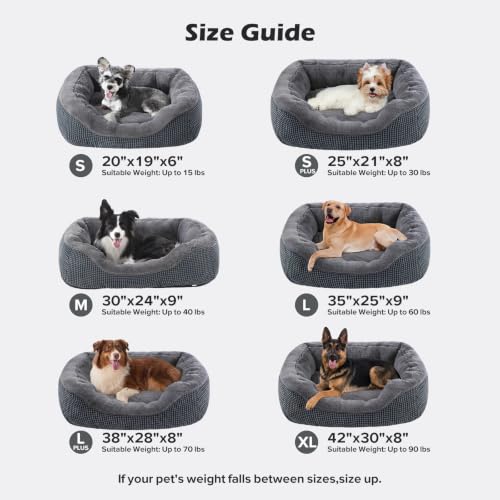 XL Dog Beds Large Sized Dog (XL (42"x30"x8") / Dark Grey)