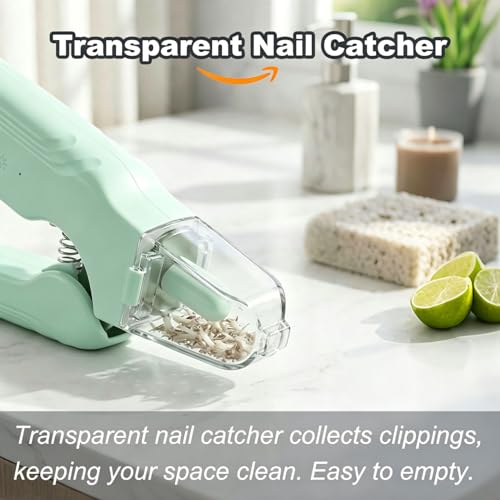 2-in-1 Dog Nail Grinder & Dog Nail Clipper for Sensitive Pets (Green)