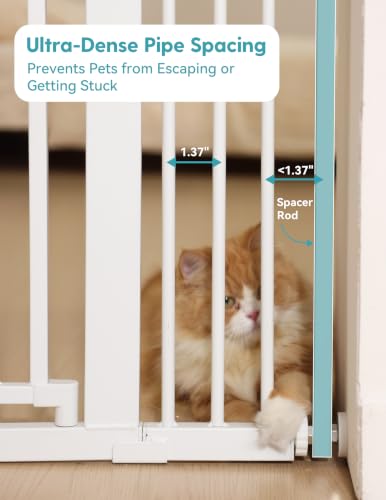 71" Extra Tall Pet Gate (White / 71" Tall, 29-43" Wide)
