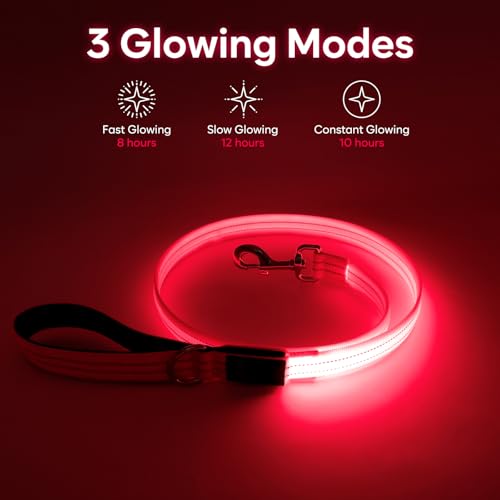 LED Dog Leash (Pink)