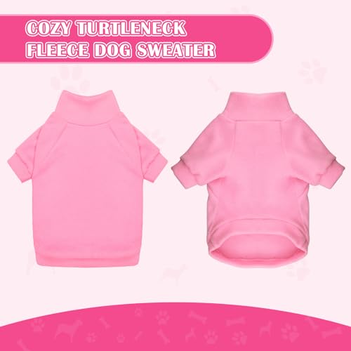 3 Pack Dog Sweaters for Small Dogs (S / Pink Hotpink Purple)