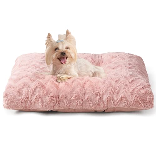 Washable Dog Beds for Small Dogs (Pink / 23" x 18"x 3")