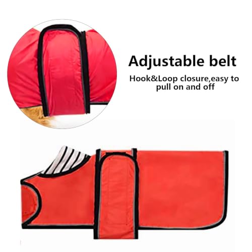 Dog Raincoat Corgi rain Coat pet Waterproof Jacket fit for Corgi Weiner Wide Body Long Back Breeds with Reflective Stripe Great Coverage red S (Small / Red)
