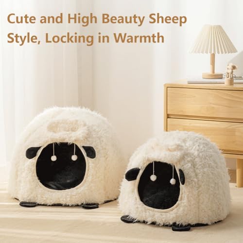 Lamb Shape Cat House Sheep Shape Cat Cave Bed Semi (Sheep / Onesize)