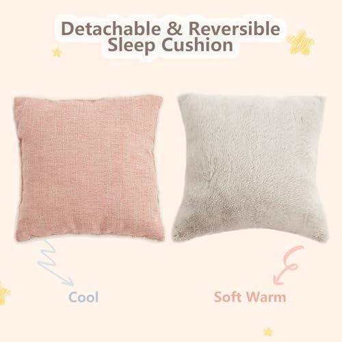 Cat Bed for Indoor Cats (Light Pink / M(15 x 15 x 15 Inch))