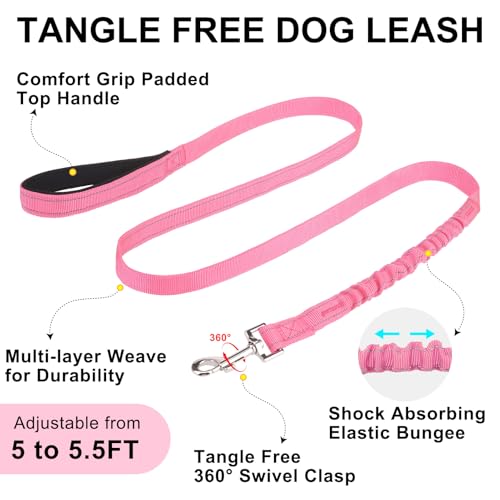 Small Dog Harness and Leash Set (Light pink / XS: Chest 15"-18")