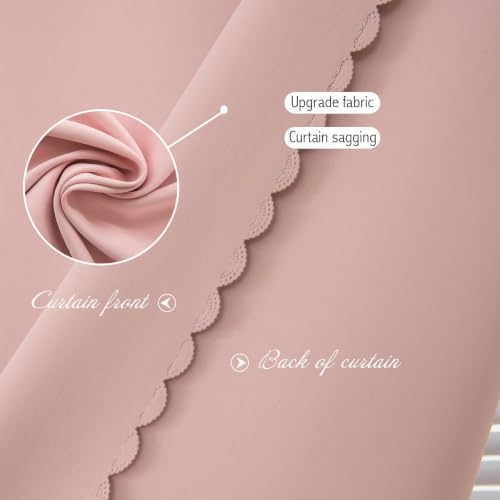 Self Adhesive Blackout Curtains (59"W x 84"L (Pack of 2) / Pink)