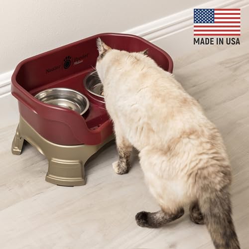 Neater Feeder Deluxe Mess (Cat + Standard Bowl / Cranberry)