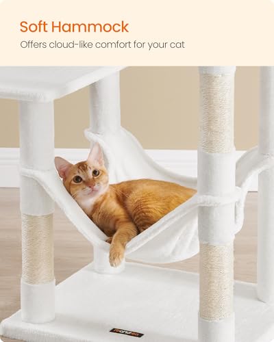Cat Tree 54.2 (54.2 Inches / Cream White)
