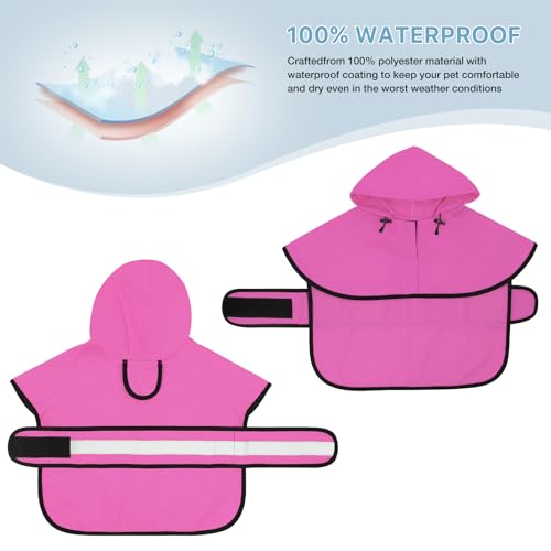 Waterproof Dog Raincoat (Pink / XX-Large)