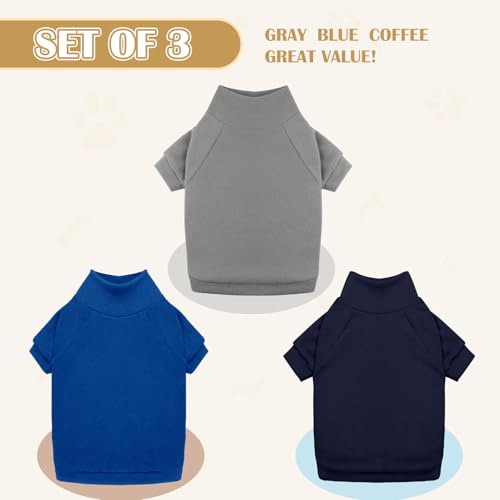 3 Pack Dog Sweaters for Large Dogs (Large / Gray Royal Blue Navy)