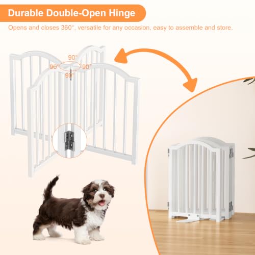 Short Dog Gate Indoor (White / 6 Panel-16''H, Up to 72''W)