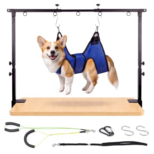 Dog Grooming Arm Double Rod with Hammock (Double pillars)