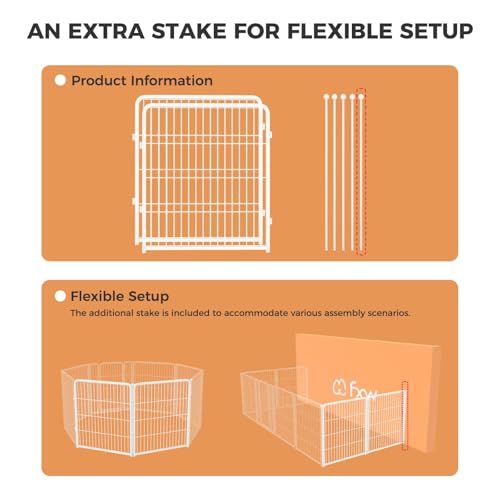 Homeplus Indoor Dog Playpen (White / 32"H)