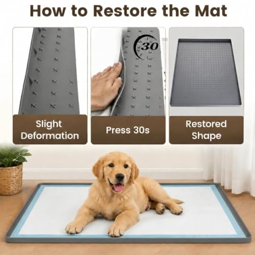 Dog Pee Pad Holder & Cat Litter Mat (Dark Gray / 34'' × 28'')