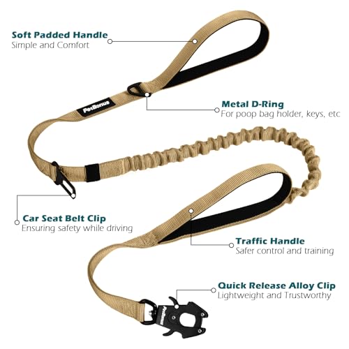 Heavy Duty Tactical Dog Leash (Khaki)