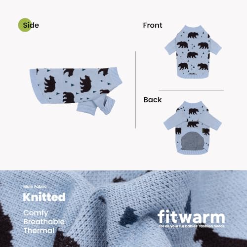 Polar Bear Dog Jacquard Sweater (Small / Bear)