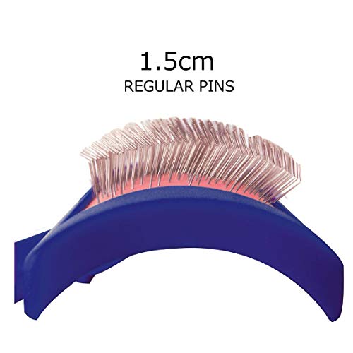 Tuffer Than Tangles Regular Large Slicker Brush for Dog Grooming (Large Size Regular Pins)