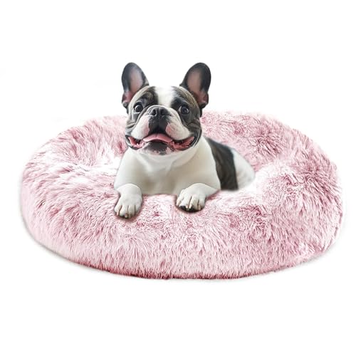 Calming Dog Bed Medium Size Dog (Smoke Pink / 31.0"L x 31.0"W x 8.0"Th)
