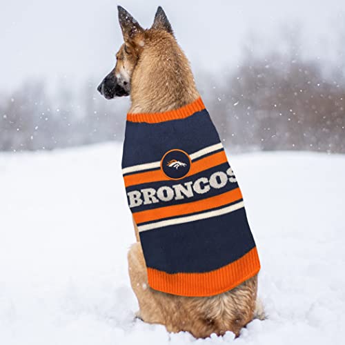 NFL Denver Broncos Dog Sweater (X-Small / Denver Broncos)