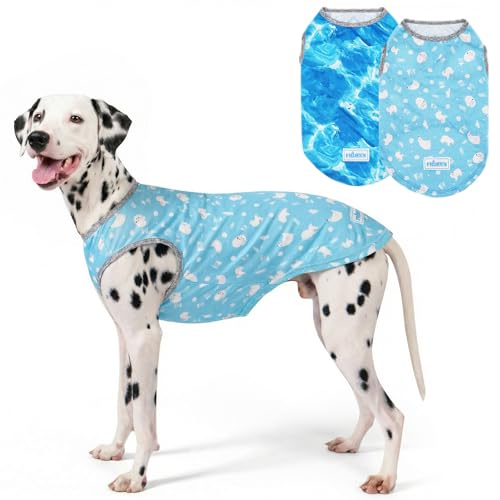 2Pack Dog Shirt for Large Dogs Soft Breathable T (XX-Large (40-55lbs) / 1# Polar bear+Ice)