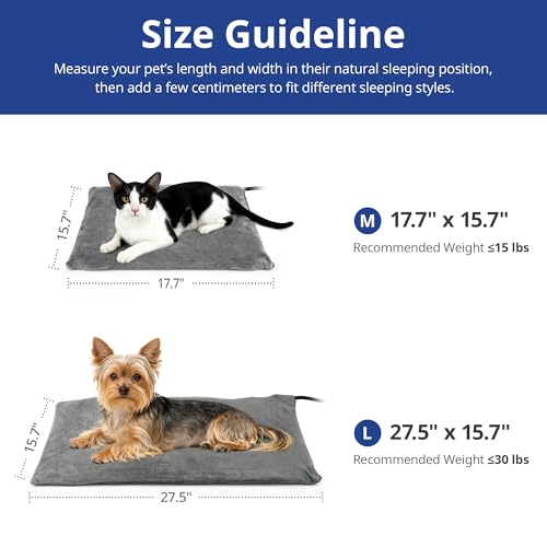 Dog Heating Pad (Gray / 27.5"L x 15.7"W x 0.4"Th)
