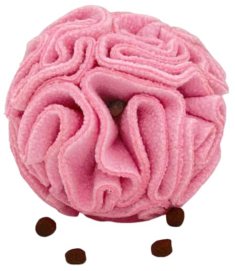 Puppy Small Breed Snuffle Dog Puzzle Ball Toy Pink Extra Small (Pink / Extra Small)