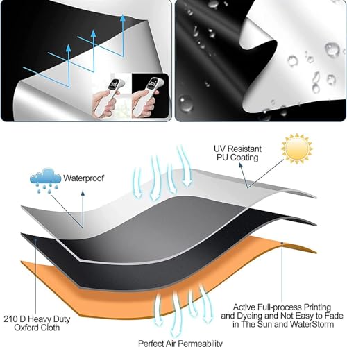 100% Blackout Curtains Blinds Portable Magnetic Window Shades Cover for Any Size