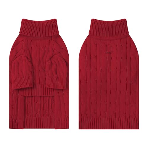 Small Dog Thermal Pullover Sweater (Red(Order One Size Up) / Medium)
