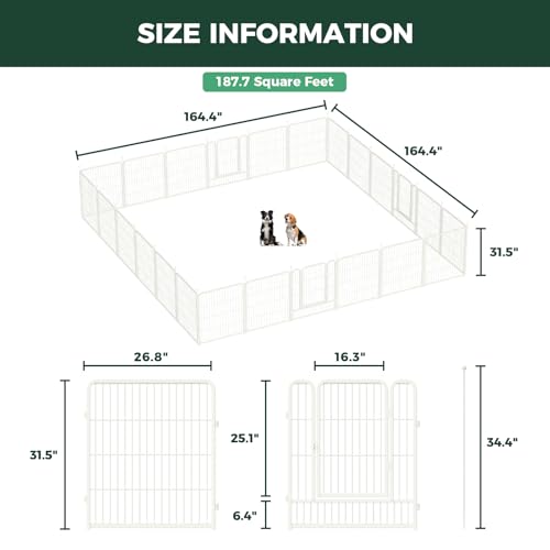 Rollick Dog Playpen (White / 32"H)