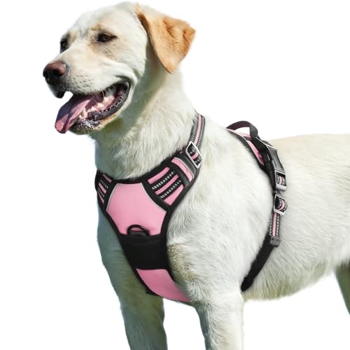 Dog Harness for Large Dogs (Large / Pink)