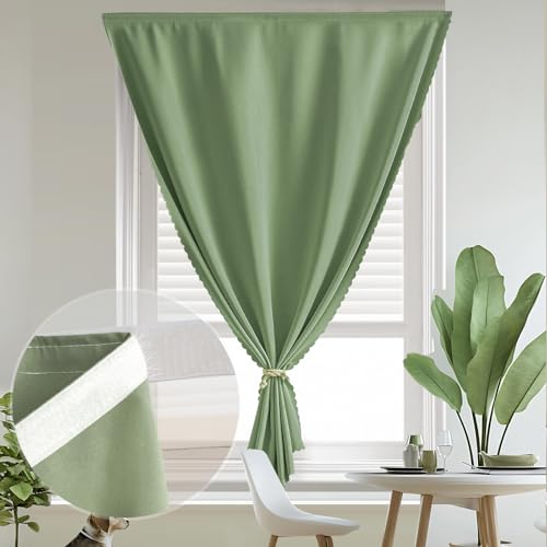 Adhesive Curtain (71"W x 84"L (Pack of 1) / Sage Green)