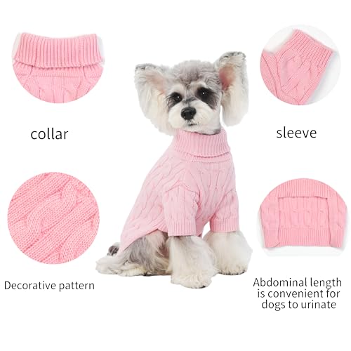 Small Medium Dog Sweater (Pink / Medium)