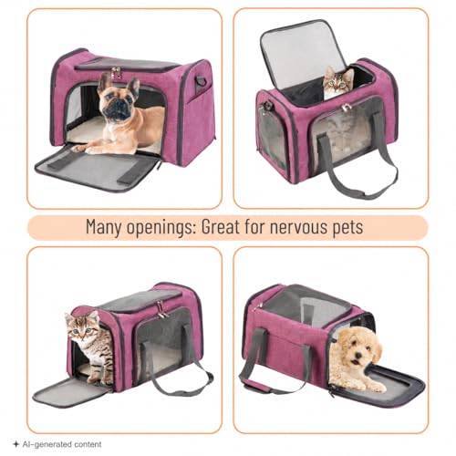 Pet Carrier 17.5" x 11.2" x 11.5" (Pink)