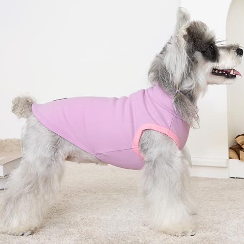 4 Pack Dog Sweaters Turtleneck Dog Clothes for Small Medium Large Dogs Boy Girl Warm Puppy Vest Shirt Winter Pullover Pet Sweatshirt Outfits (4X-Large(Chest-29.9") / Pink, Purple)