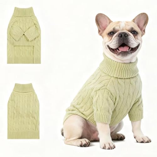 Small Medium Dog Sweater (Light Green / Large)