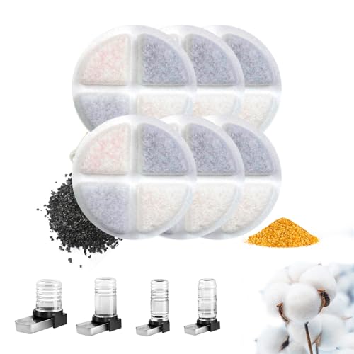 6 Pack Dog Water Dispenser Replacement Filters