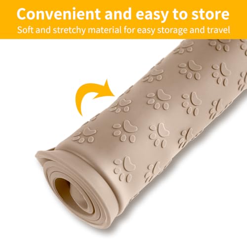 2 Pack Dog Food Mat Anti (11.8"L x 11.8"W - 2 Pack / Taupe)
