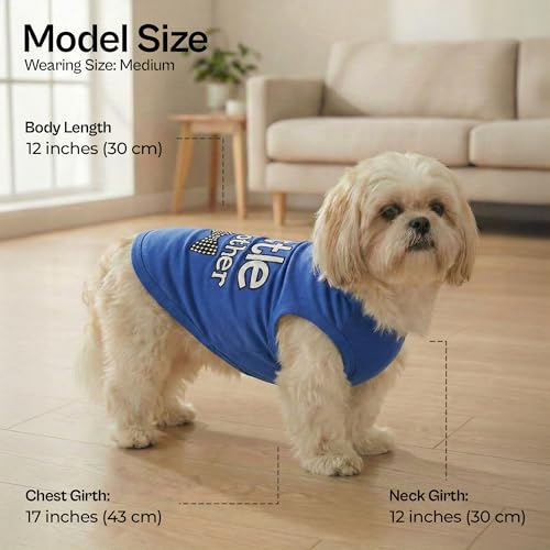Dog Shirt 100% Cotton Shirts for Medium Dogs (Medium (8-12lbs))