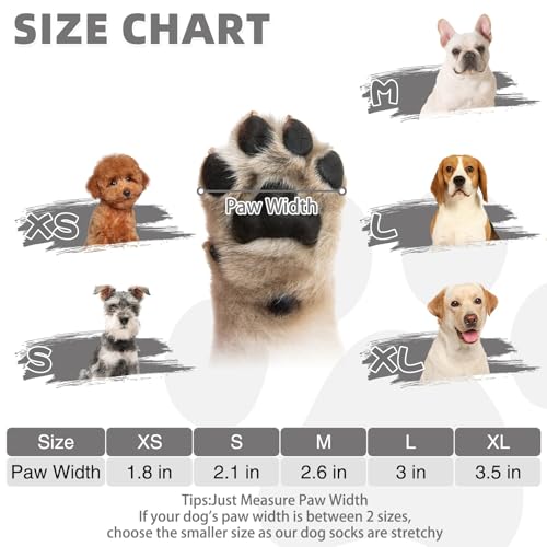 Dog Socks for Hot (Light Grey / Large(4 Pack))