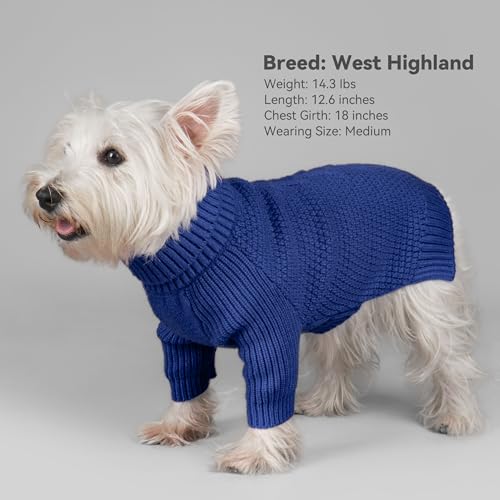 Dog Sweater Long Sleeve Warm Sweaters for Giant Breed Dogs Boy Girl (Blue / XXXX-Large)