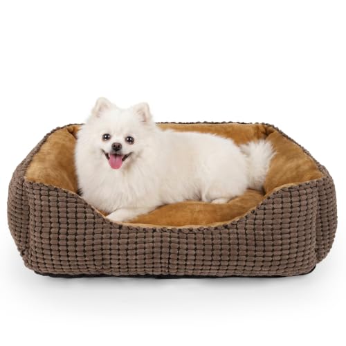 Dog Beds for Medium Dogs Washable (Coffee / M(25’’x 21’’x 8’’))