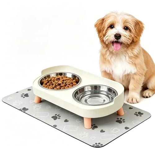 Elevated Dog Bowl (White / Small)
