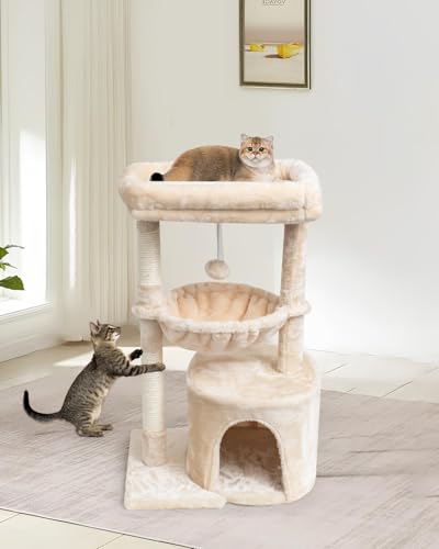 Small Cat Tree for Indoor Cats (29.6" / Beige)