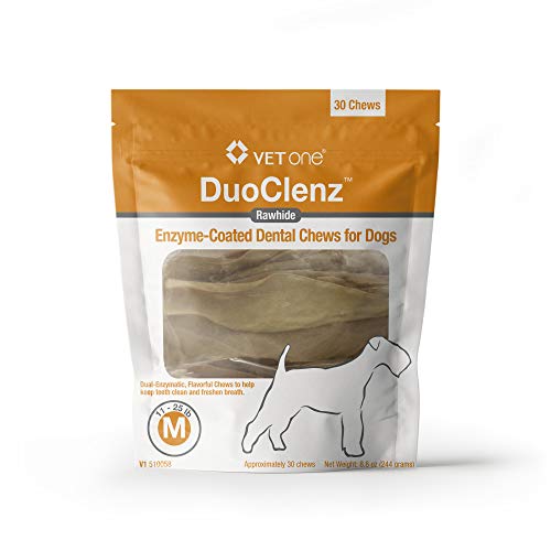 VetOne DuoClenz Rawhide Dental Hygenic Chews for Medium (Medium Dogs)