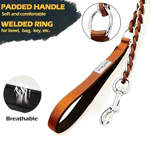 Chain Dog Leash (Brown / 4FT(80-150lb))