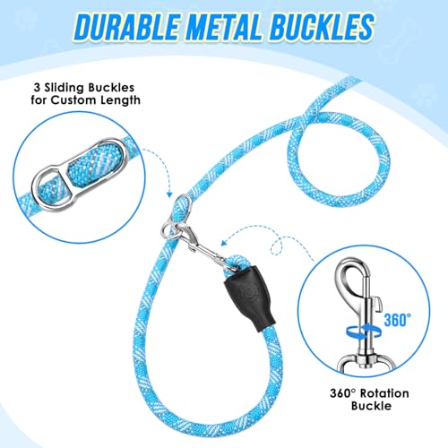 Hands Free Dog Leash (Blue Diagonal Stripe)